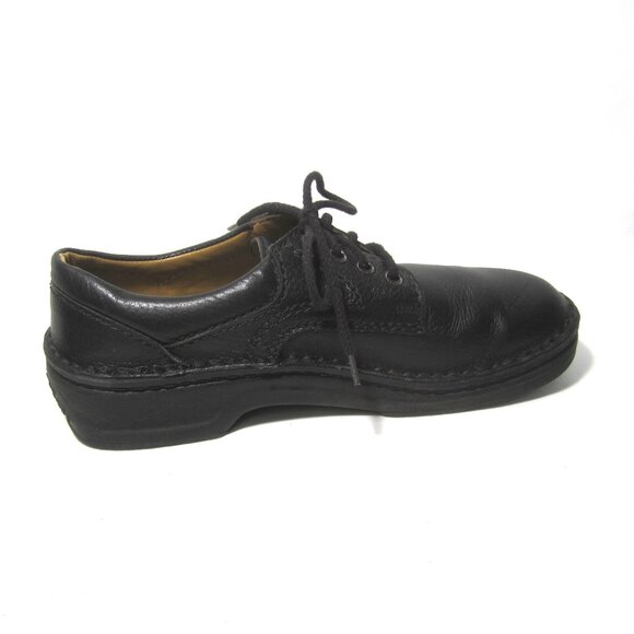 Birkenstock Black Leather Oxford Womens Size 39 US 8 Lace Up 4 Eye EUC - Picture 3 of 13